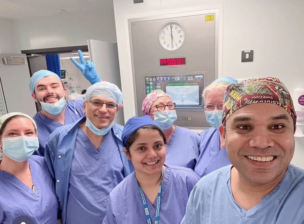 Cleft surgical Fellow Dr Nitisha Narayan, Dr Shaheel Chummun, and other team members
